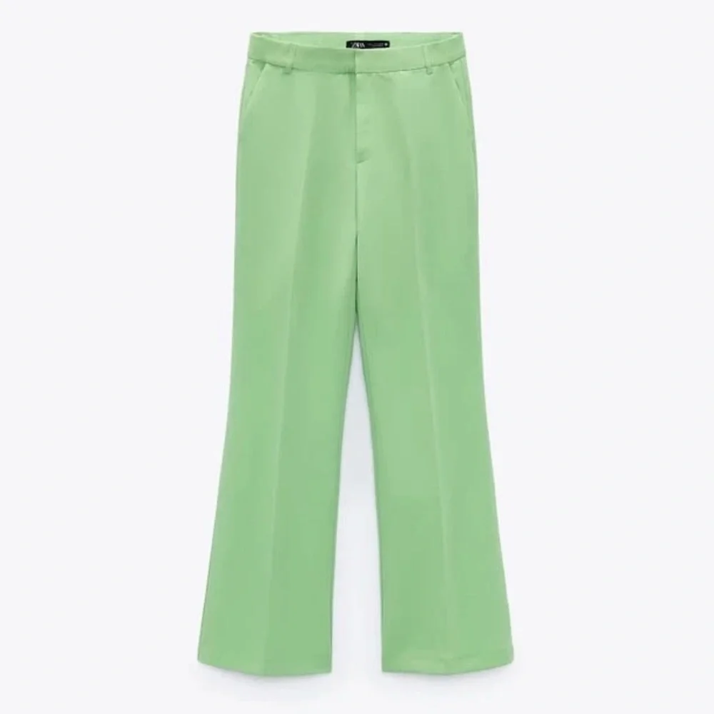 Zara Mint Green Straight Leg Pants Size XS New With Tags - Picture 4 of 8